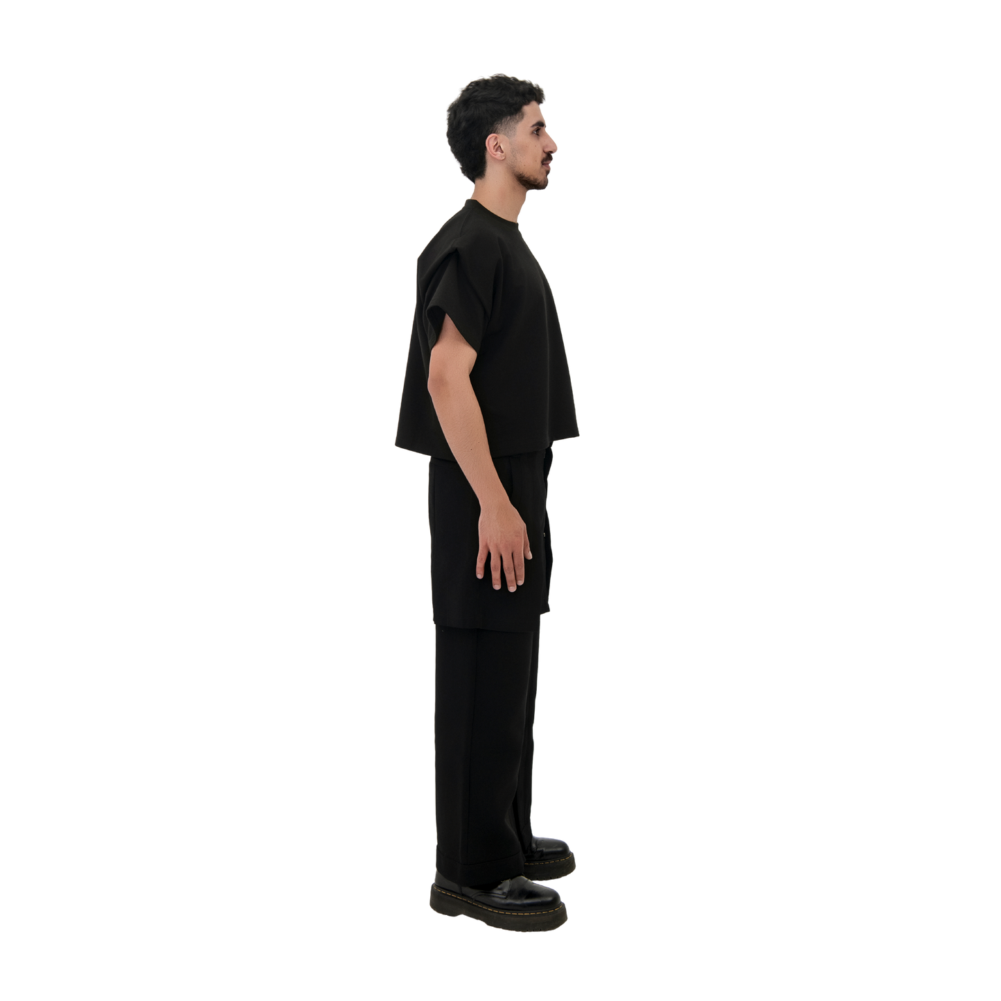 BLACK CROPPED T-SHIRT - UNISEX