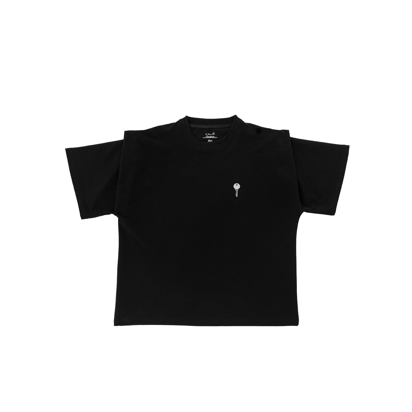 BLACK LONGLINE T-SHIRT - UNISEX