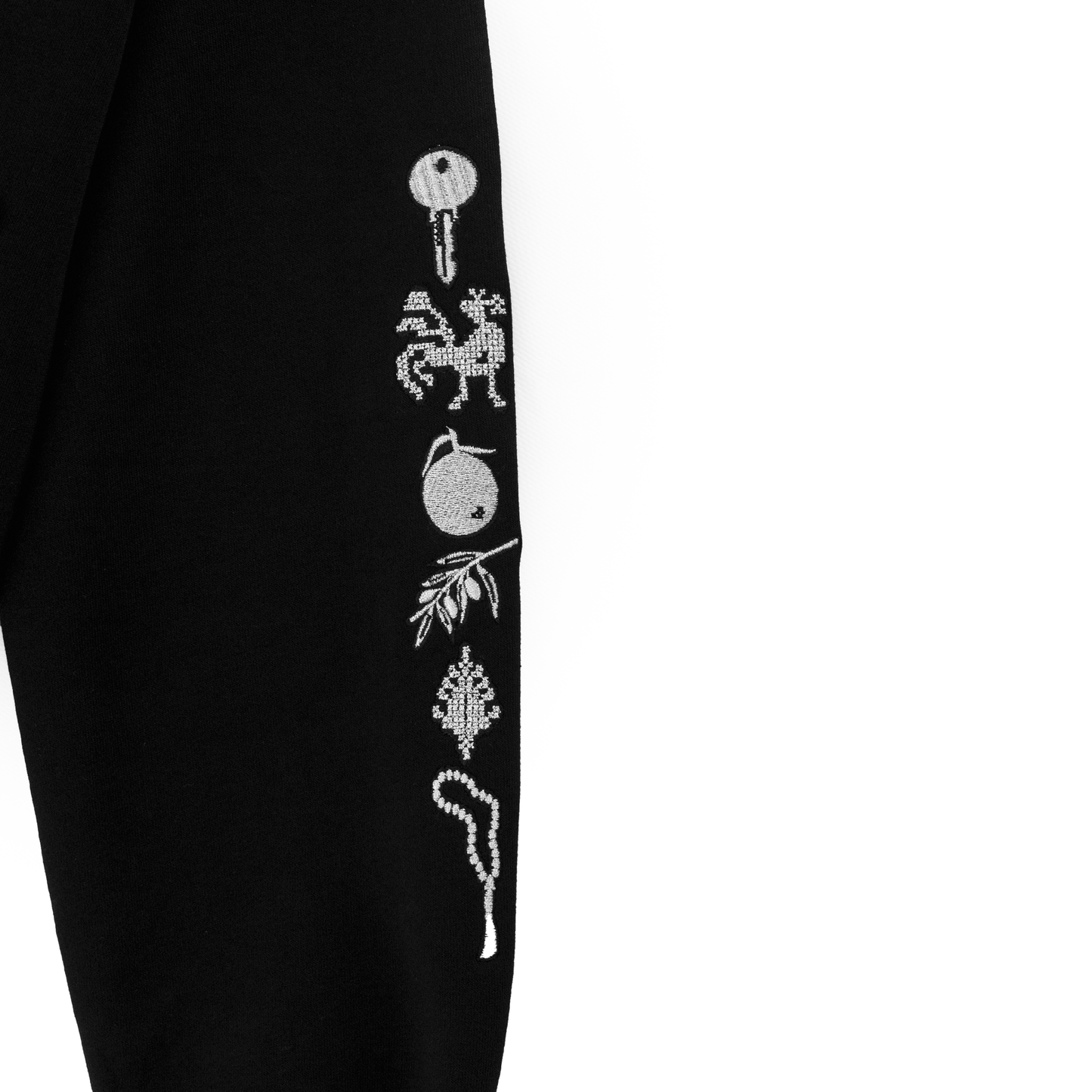 BLACK CROPPED HOODIE - UNISEX