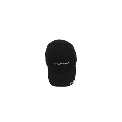 BLACK EMBROIDERED CAP - UNISEX
