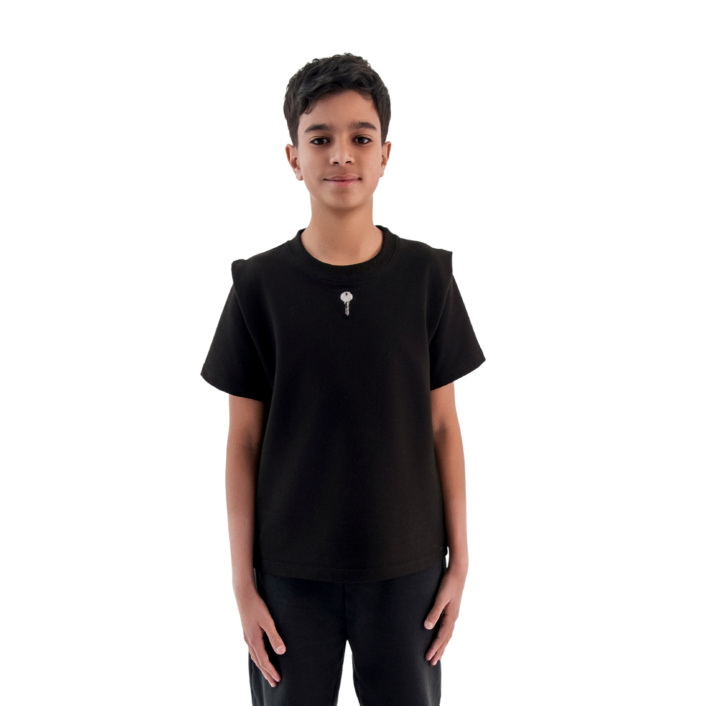 BLACK OVERSIZED KIDS T-SHIRT - UNISEX
