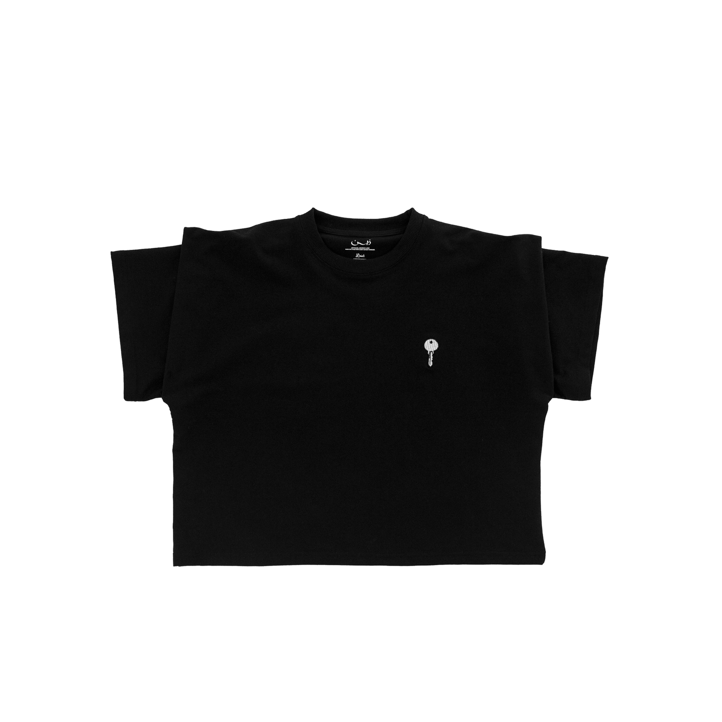 BLACK CROPPED T-SHIRT - UNISEX
