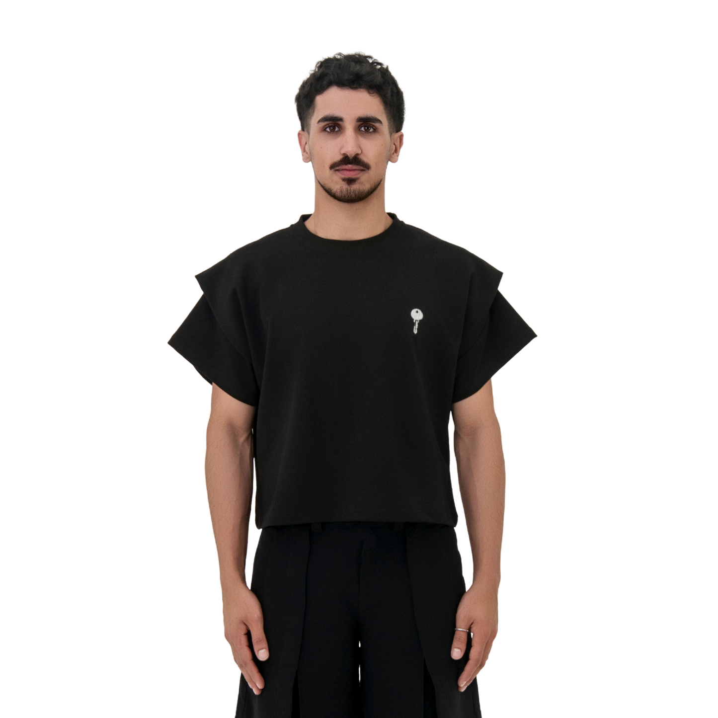 BLACK CROPPED T-SHIRT - UNISEX